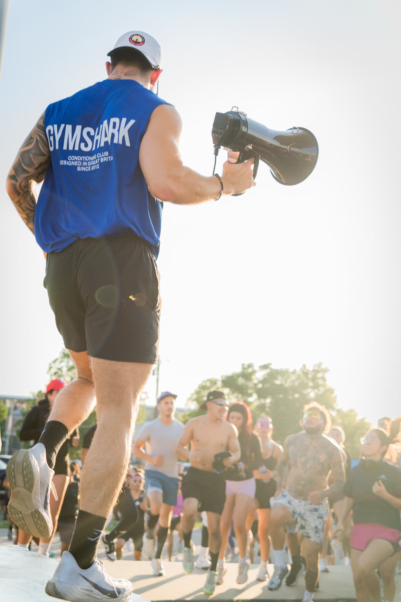 Leader with megaphone